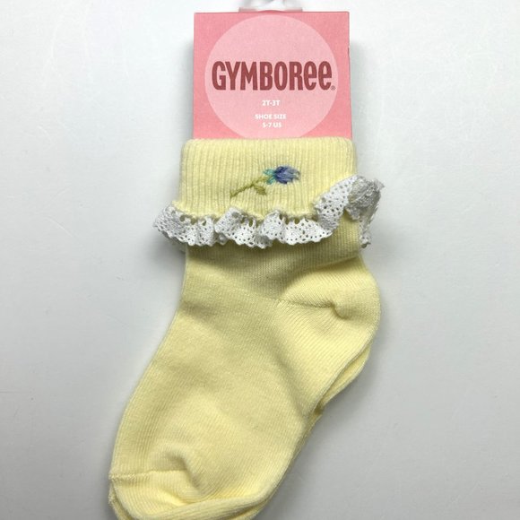 NWT Gymboree Girl Yellow Floral Print Dress & Matching Sock Size 3T - Picture 6 of 6